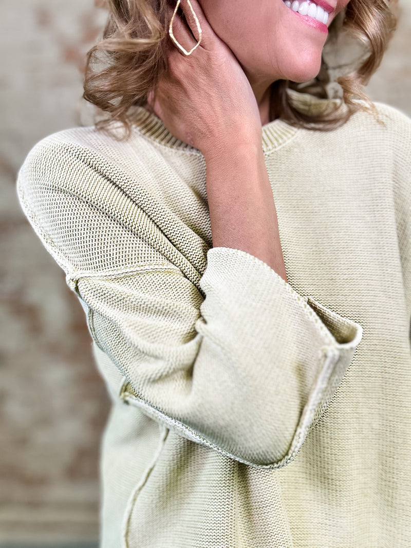 Kyra Mineral Washed Knit Top