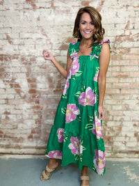 THML Amara Floral Midi Dress