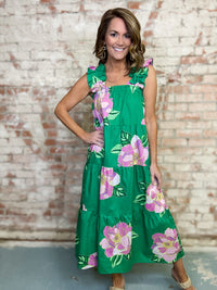 THML Amara Floral Midi Dress