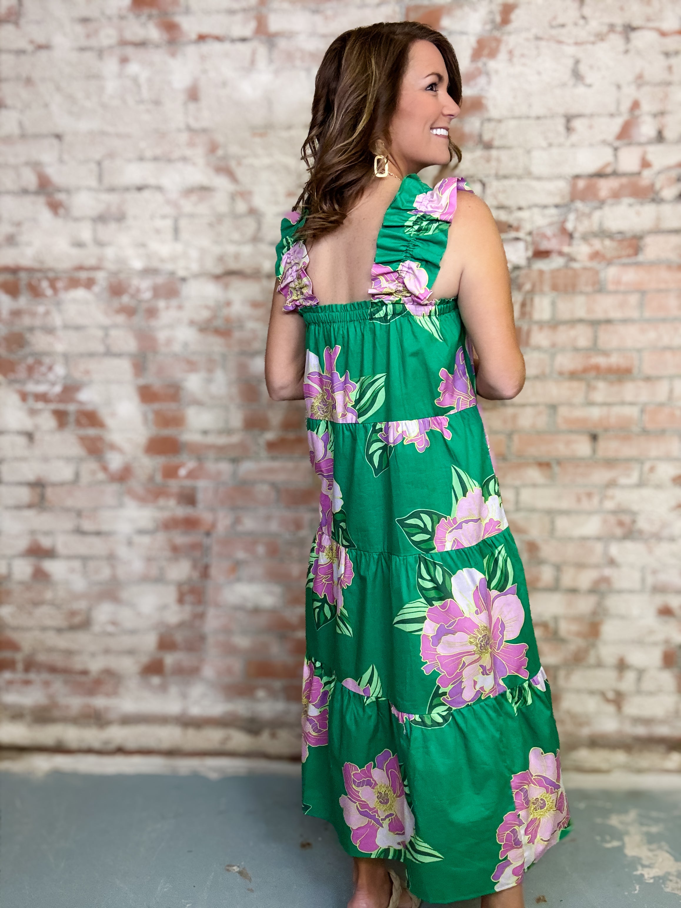 THML Amara Floral Midi Dress