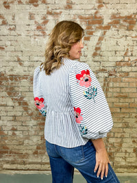 Hilda Embroidered Babydoll Top