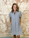 Audrey Stripe Shirt Dress