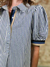 Audrey Stripe Shirt Dress