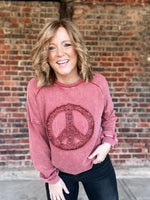 Mineral Wash Peace Pullover