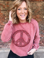 Mineral Wash Peace Pullover