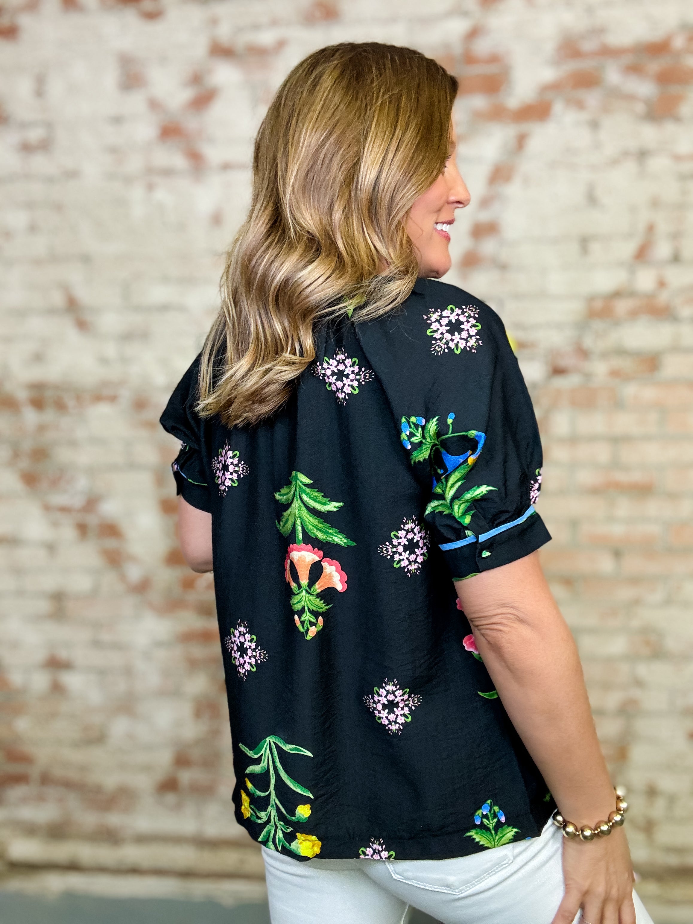 Olaya Botanical Print Top