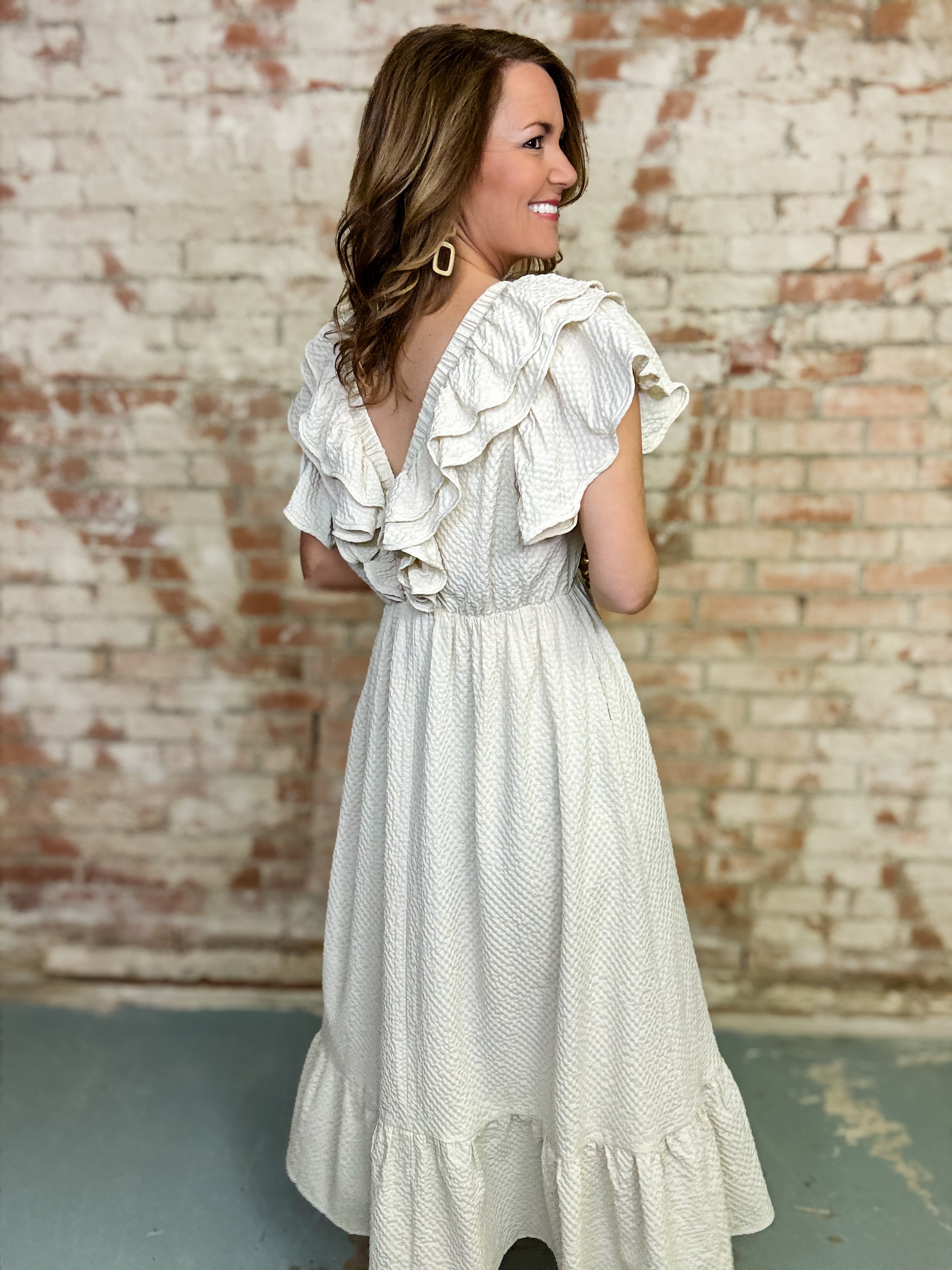 Rosalinda Textured Maxi Dress