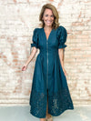 Nina Solid Puff Sleeve Dress