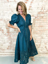 Nina Solid Puff Sleeve Dress