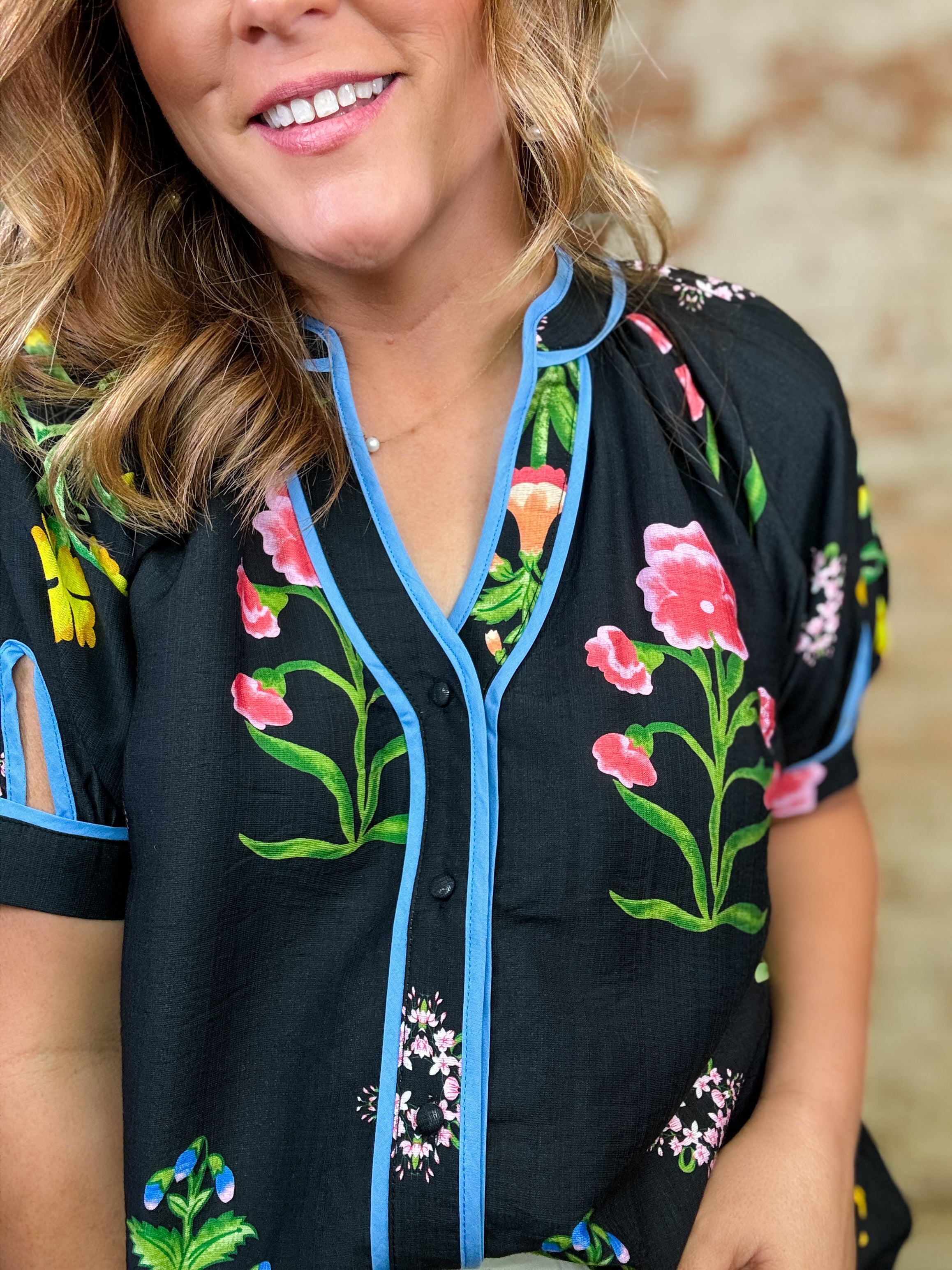 Olaya Botanical Print Top