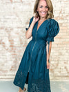 Nina Solid Puff Sleeve Dress