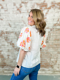 THML Rebecca Embroidered Top