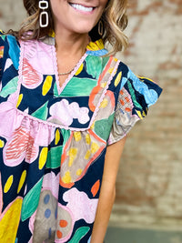 Janae Ruffle Sleeve Dress