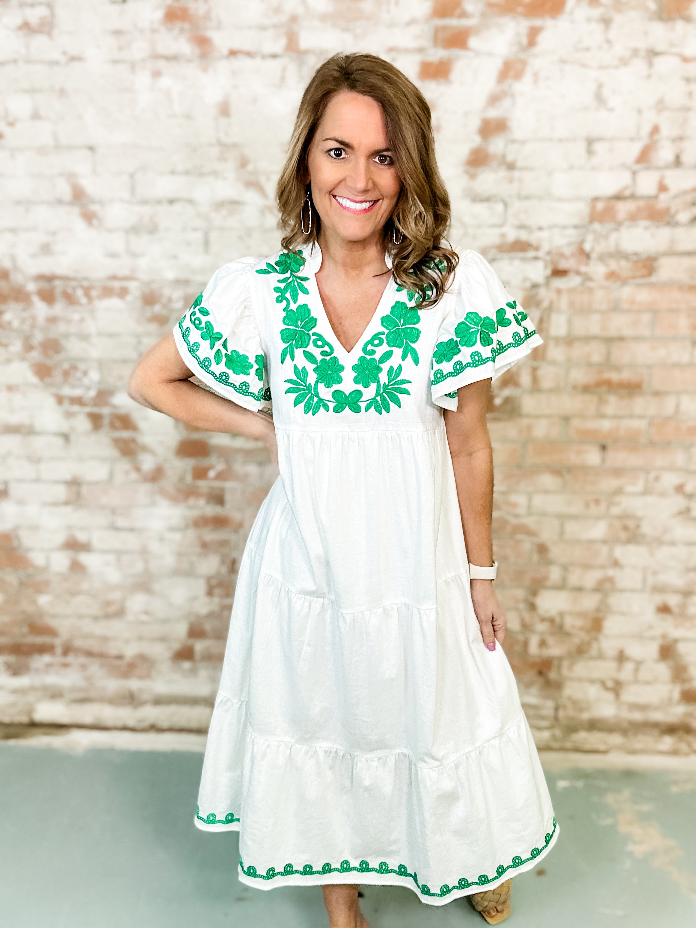 THML Nicole Embroidered Dress