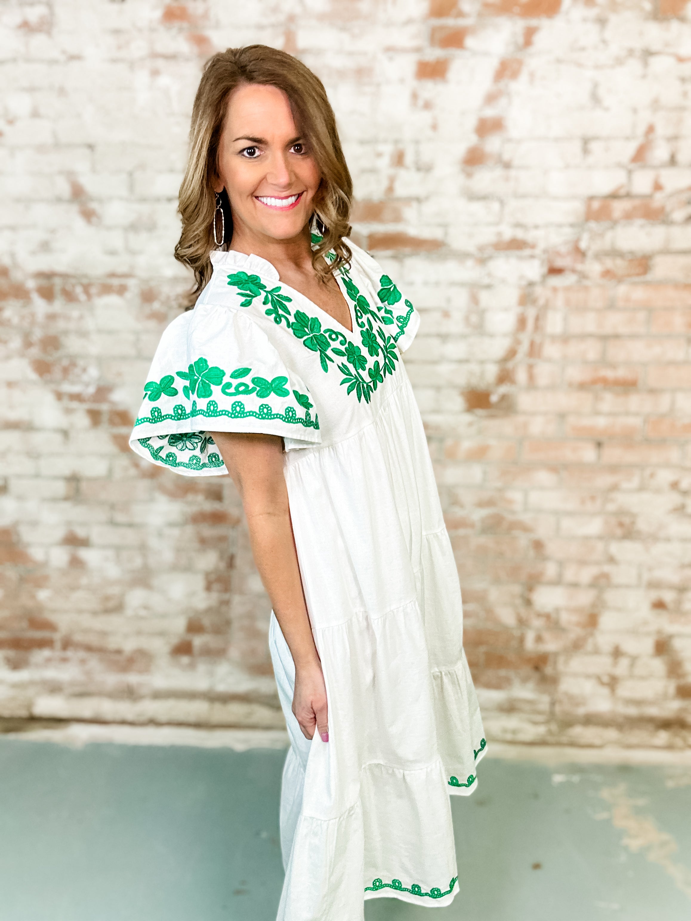 THML Nicole Embroidered Dress