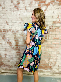 Janae Ruffle Sleeve Dress