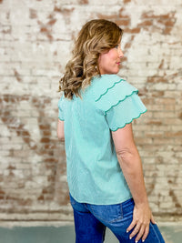 Abigail Scallop Sleeve Top