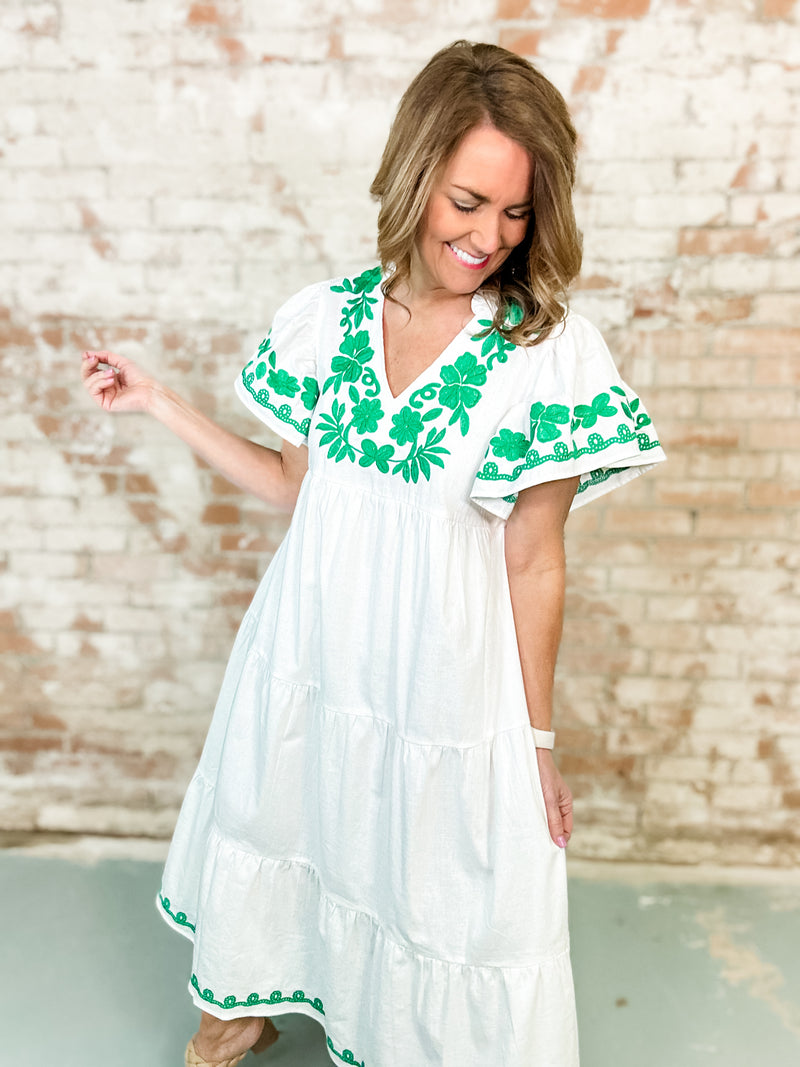 THML Nicole Embroidered Dress