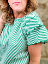 Abigail Scallop Sleeve Top