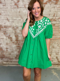 Andrew Floral Embroidered Dress