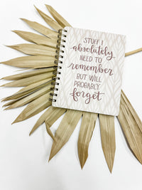 Stuff I Need to Remember Wirebound Notebook