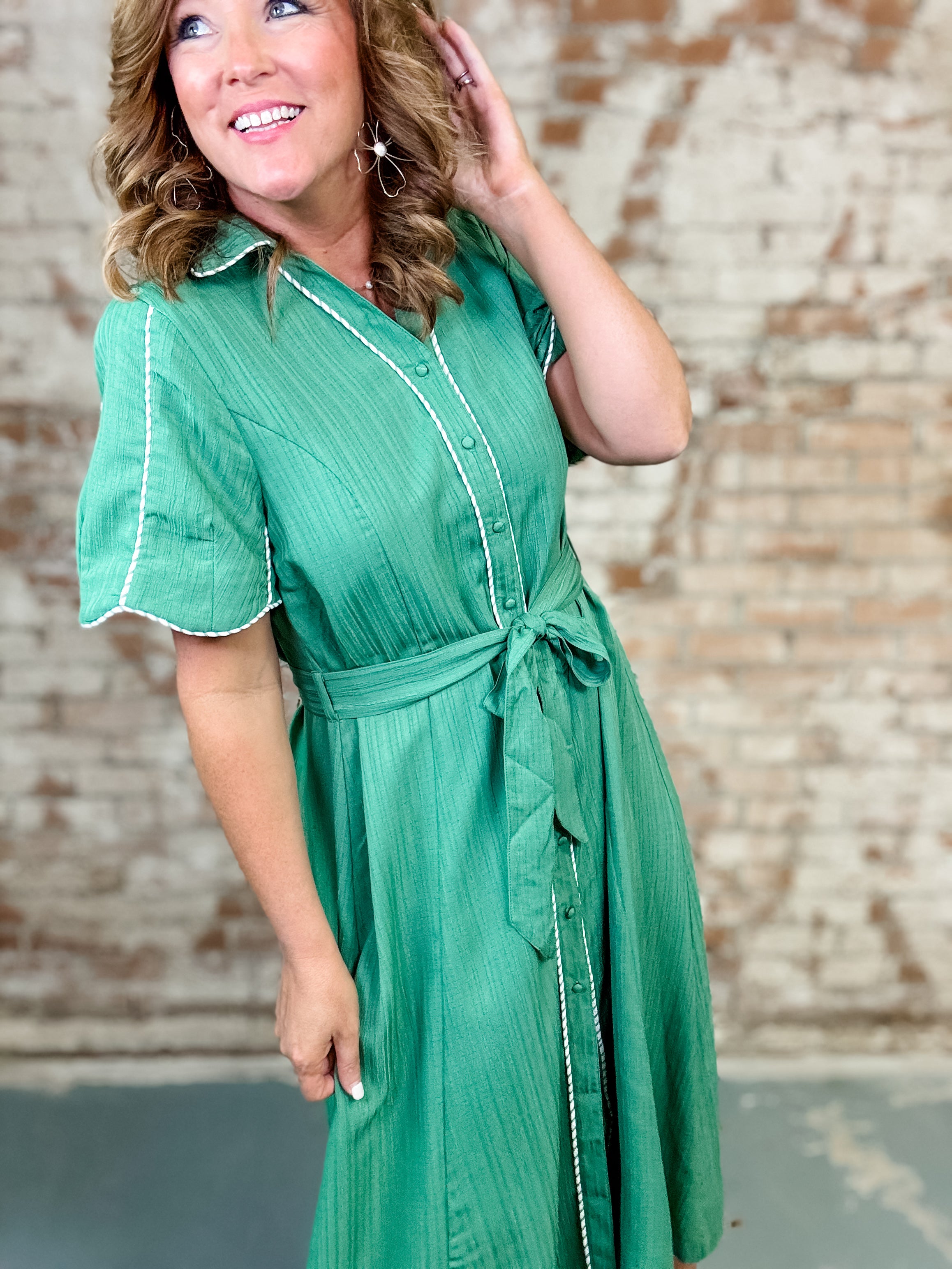 Sloane Button-Down Midi Dress