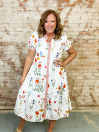 Ramsey Jacquard Floral Dress