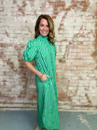 Chelsie Striped Midi Dress