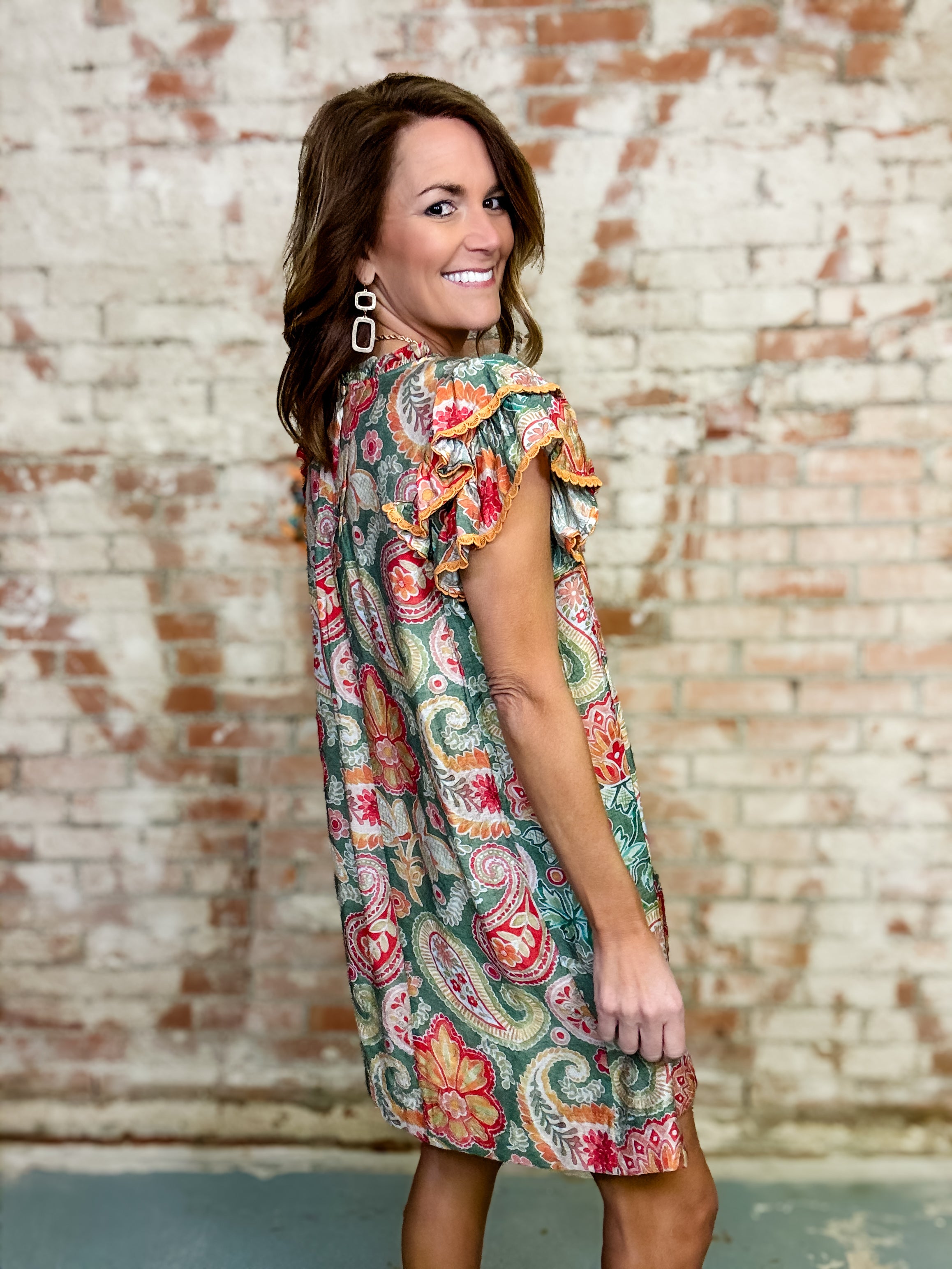 Ambretta Paisley Print Dress