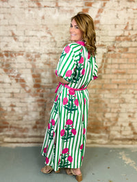 Cecilia Striped Floral Dress