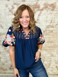 THML Tyra Embroidered Top