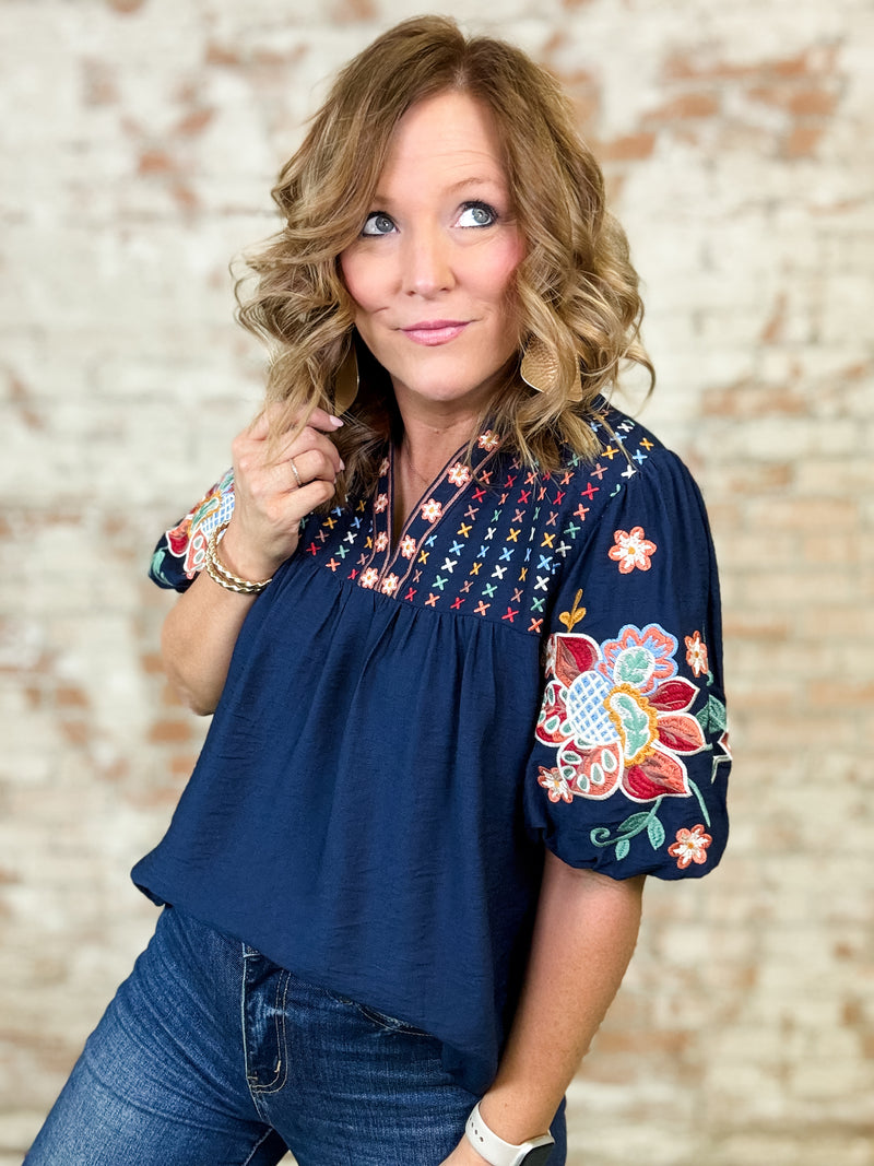 THML Tyra Embroidered Top