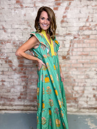 Carly Ruffled Sleeve Dress