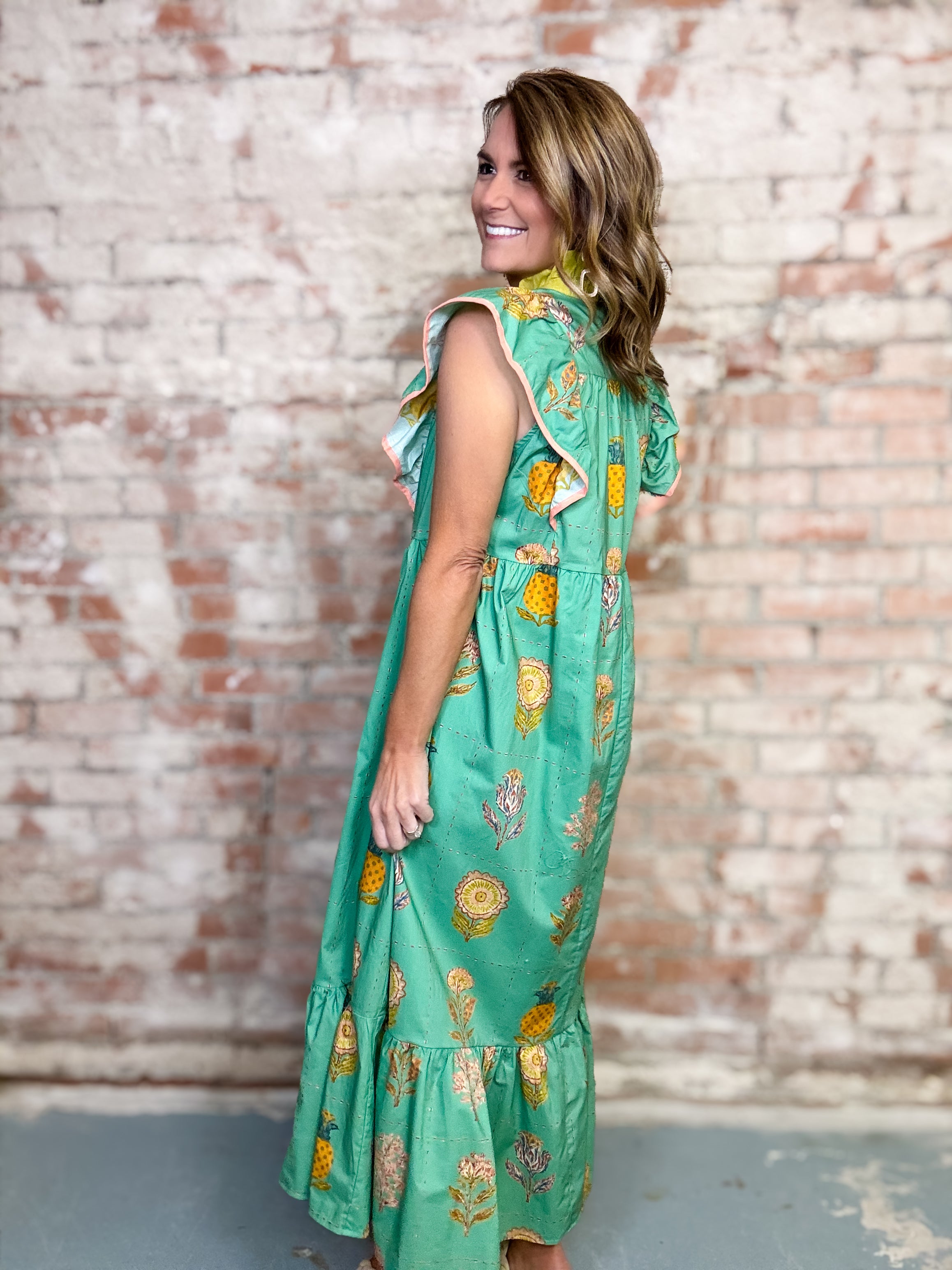 Carly Ruffled Sleeve Dress