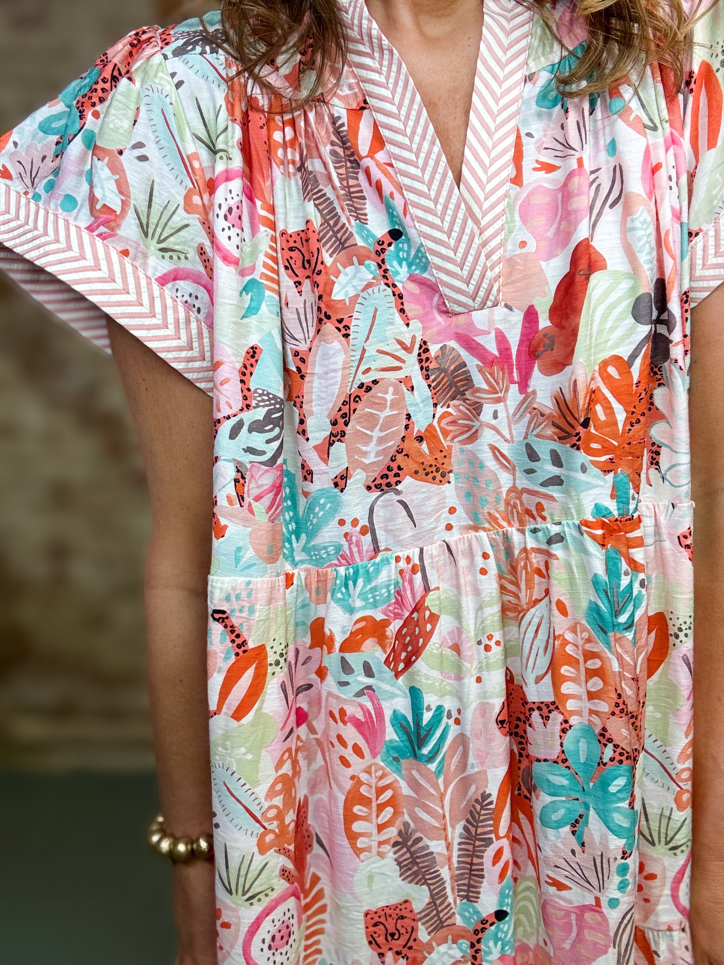 Thelma Tropical Print Dress