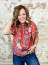 THML Sidney Floral Print Top
