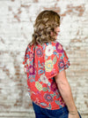THML Sidney Floral Print Top
