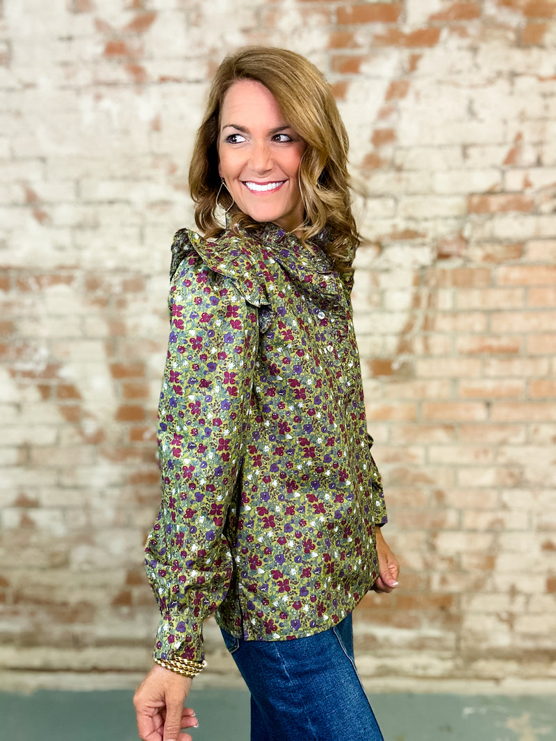 Kirsten Ruffle Accent Top