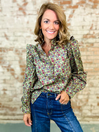 Kirsten Ruffle Accent Top