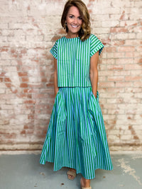 Jamie Stripe Skirt Set