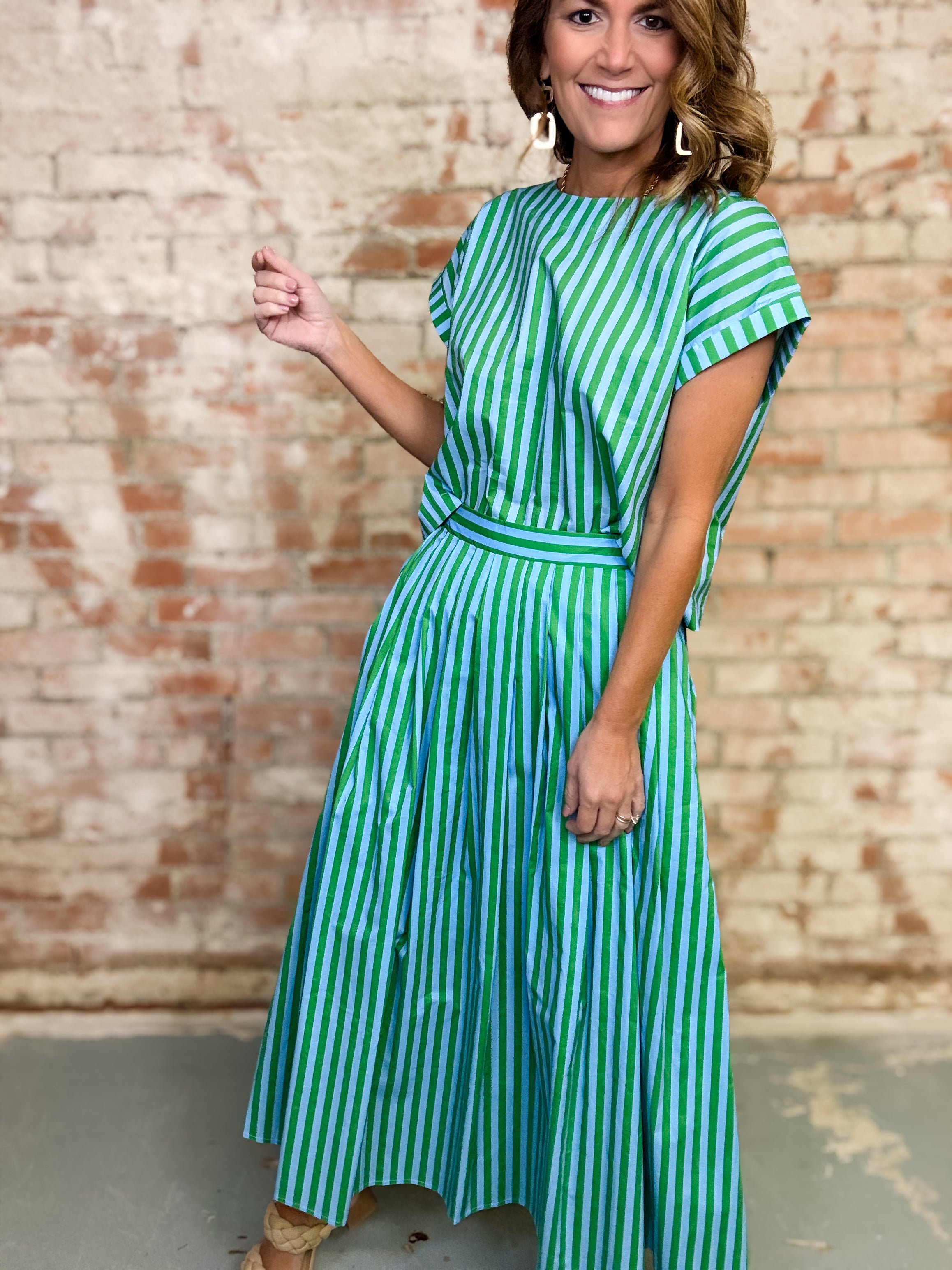 Jamie Stripe Skirt Set