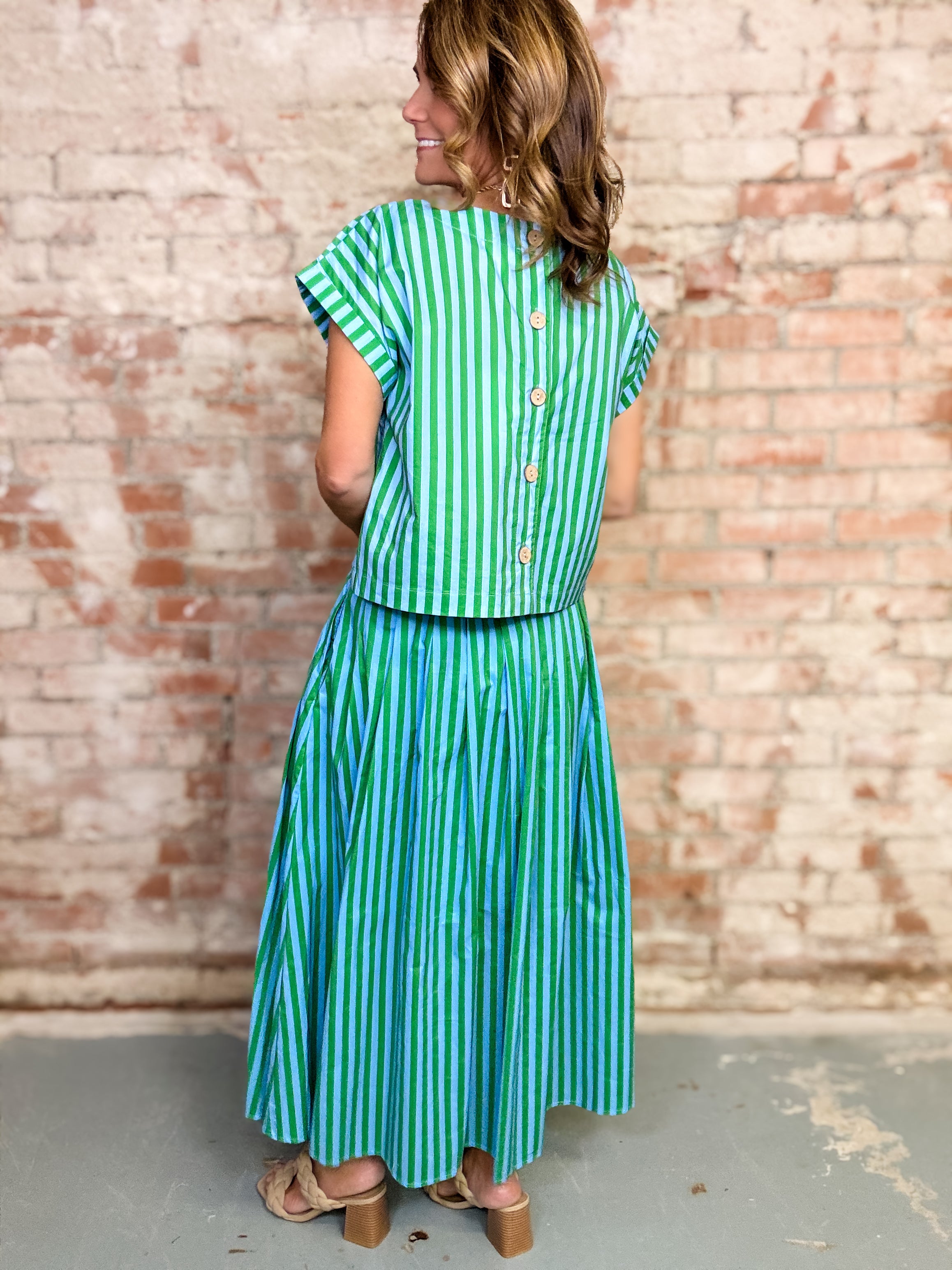 Jamie Stripe Skirt Set