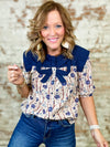 Dana Bow Printed Top