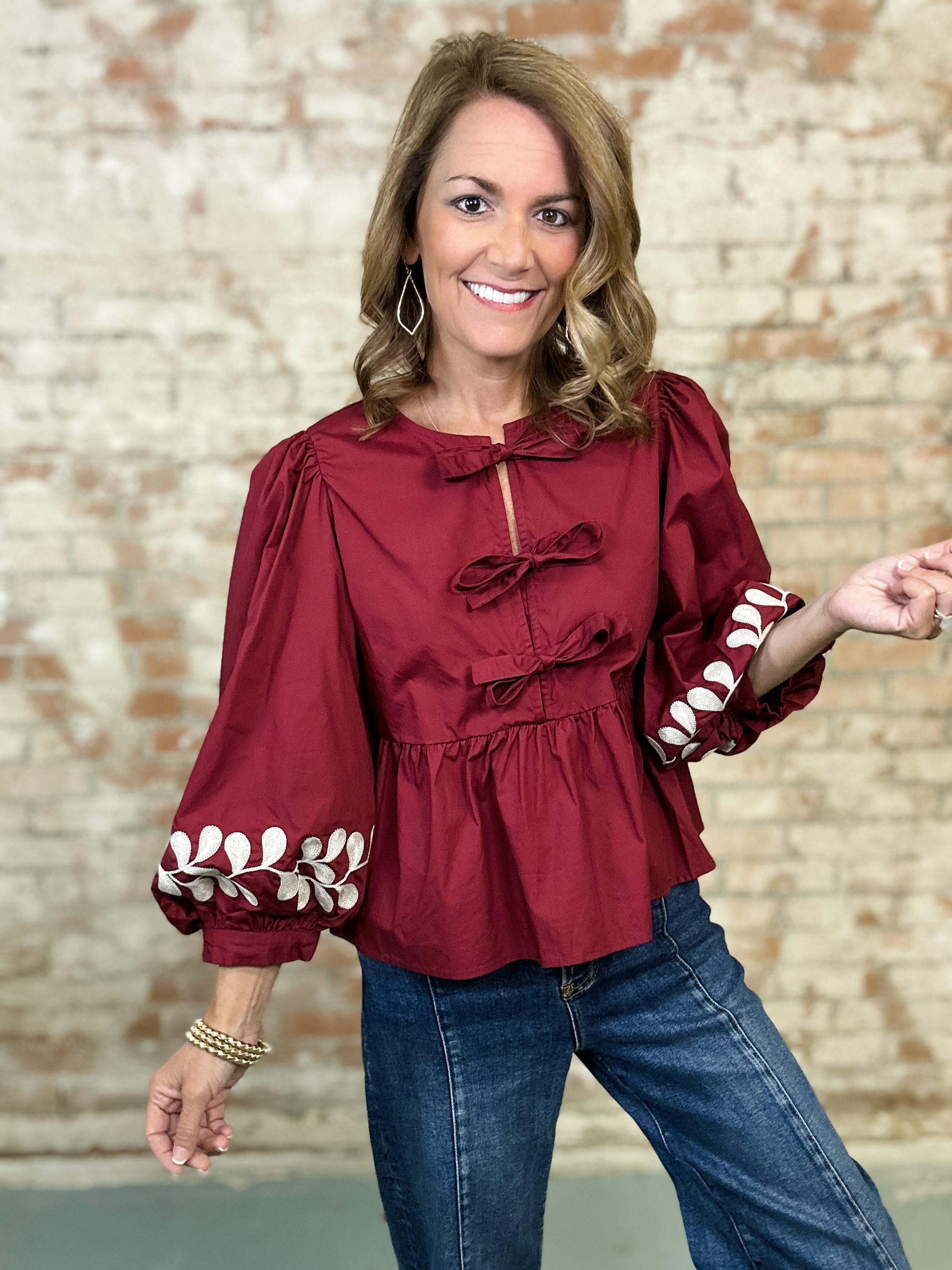 Lori Ann Peplum Top
