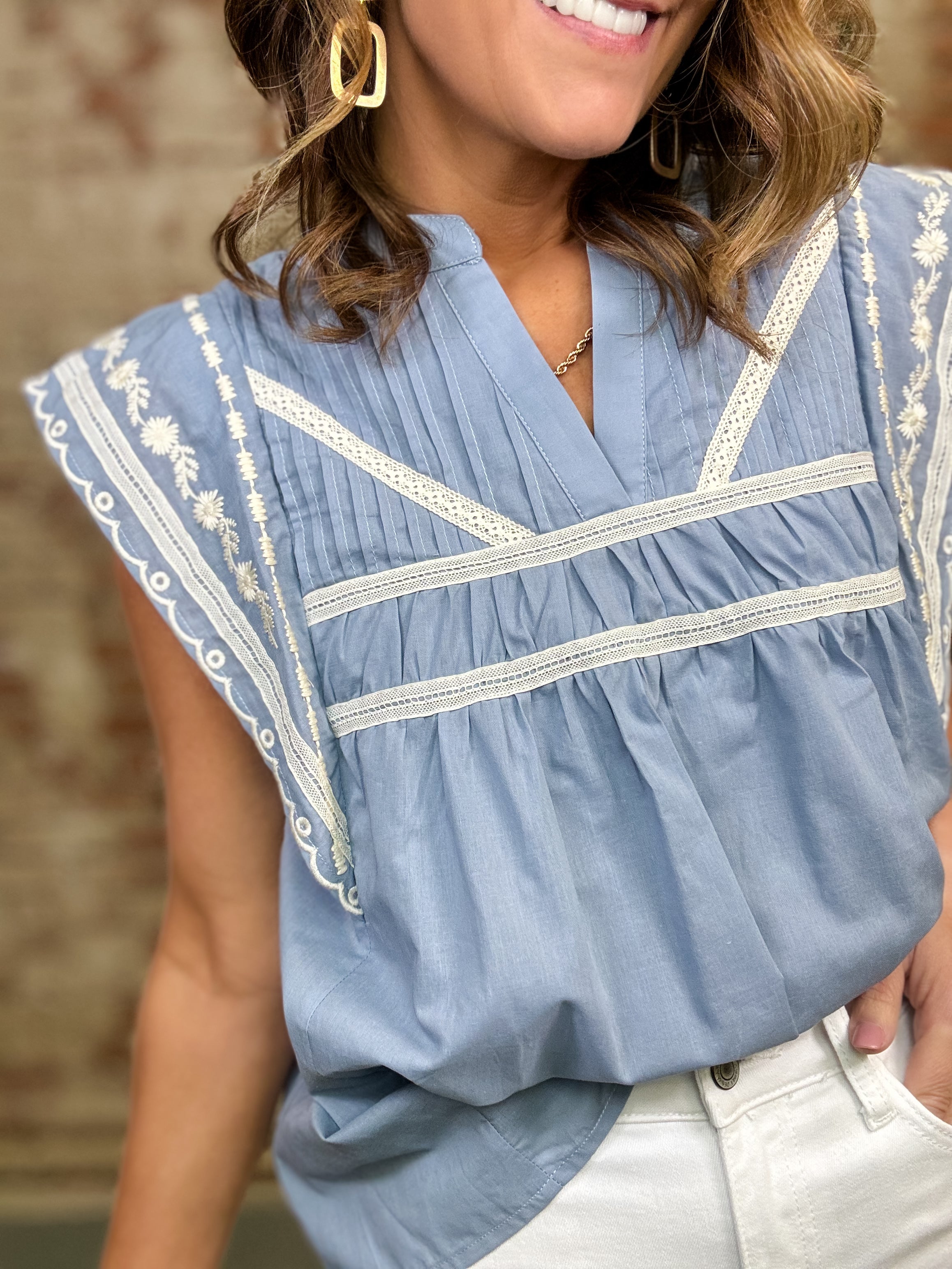 Amiri Embroidery Top