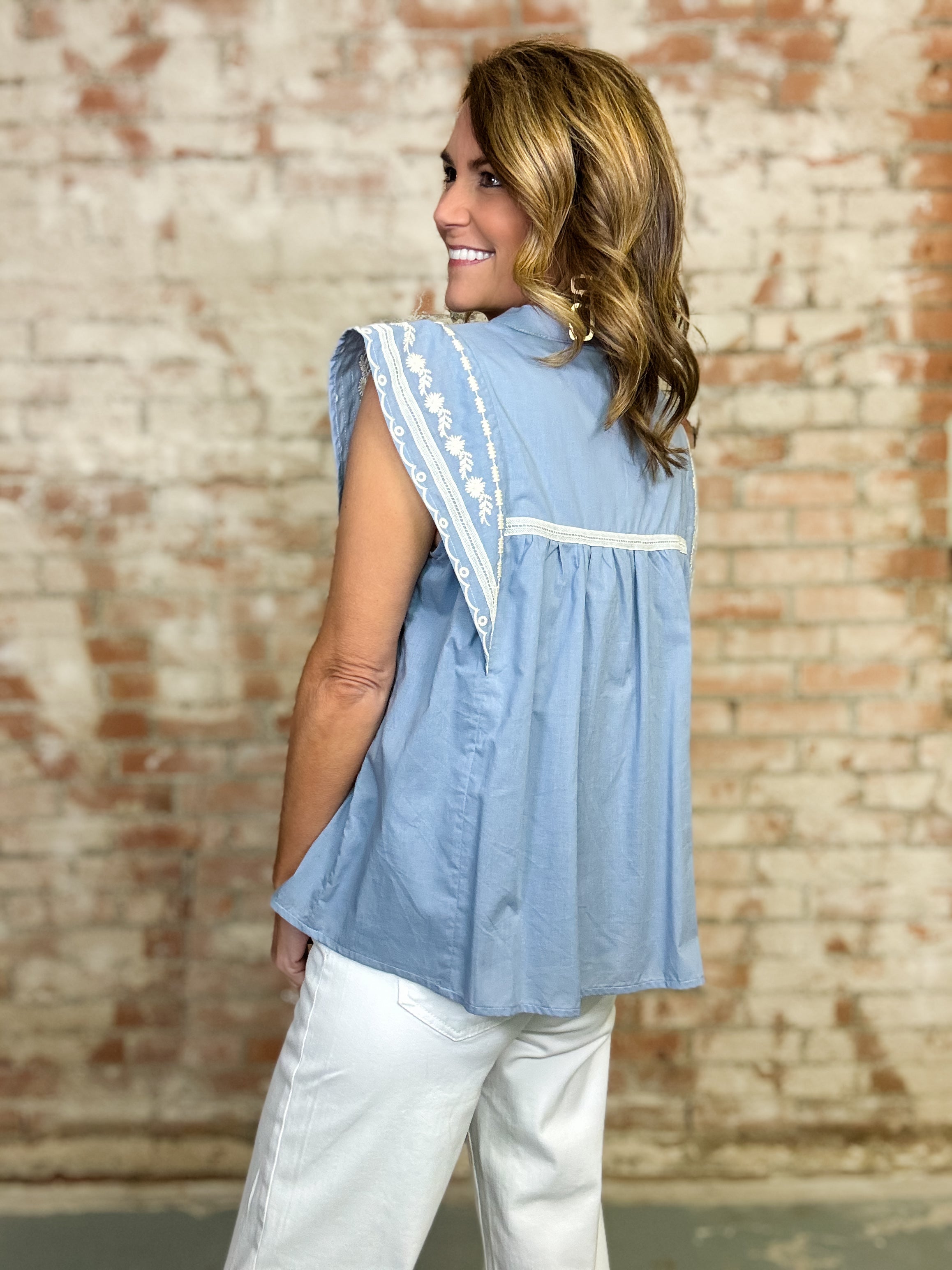Amiri Embroidery Top