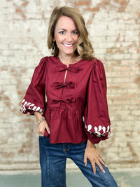 Lori Ann Peplum Top