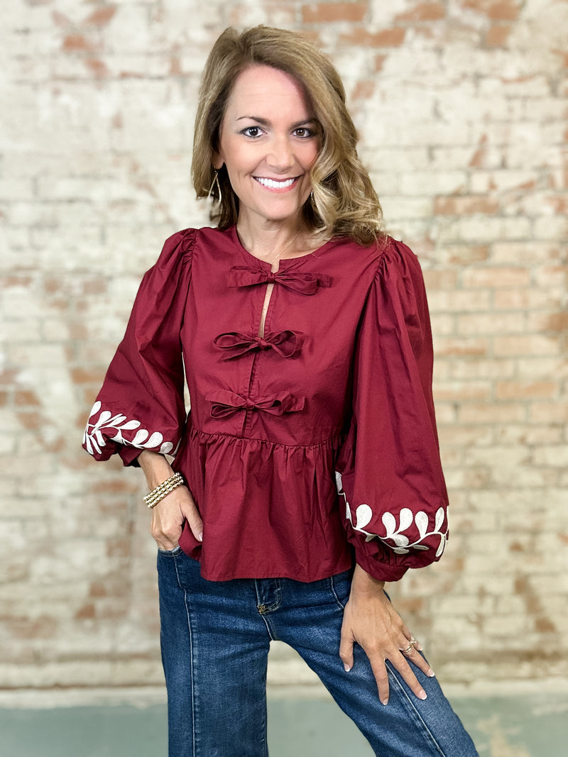 Lori Ann Peplum Top