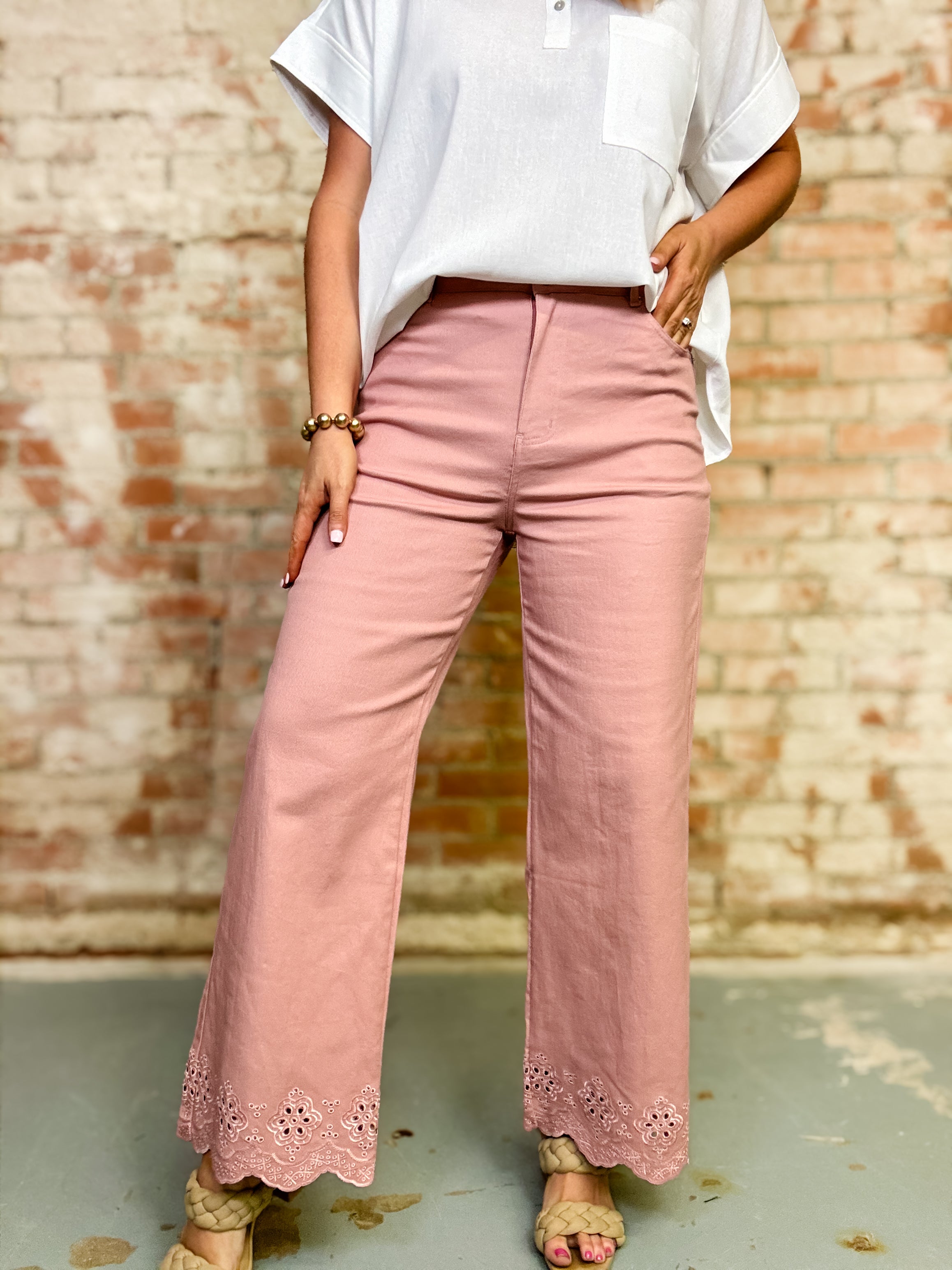 Darian Scallop Hem Pants