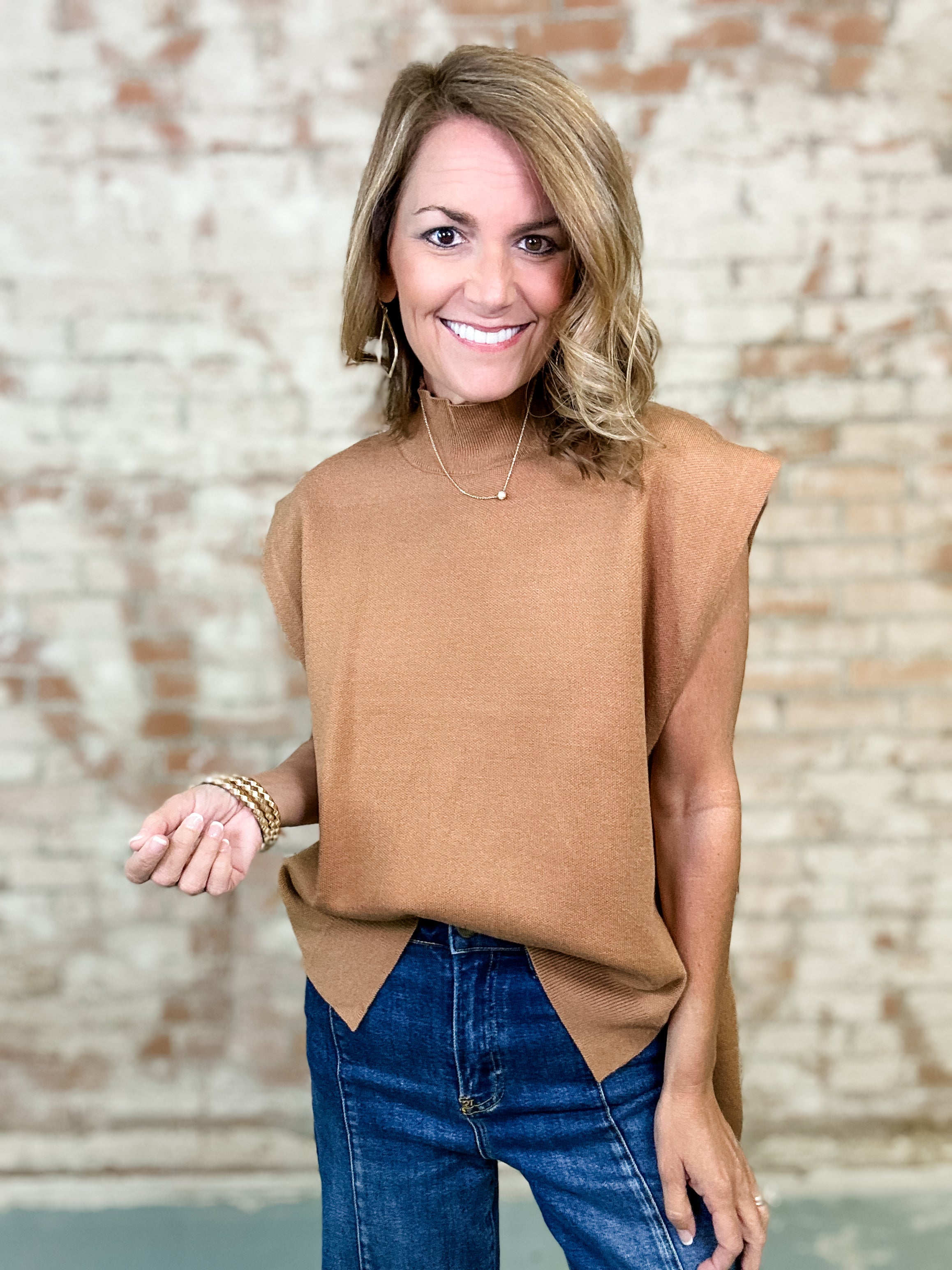 Helen Mock Neck Top